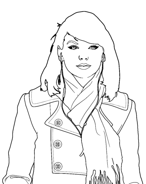 Taylor Swift Coloring Pages Printable for Free Download