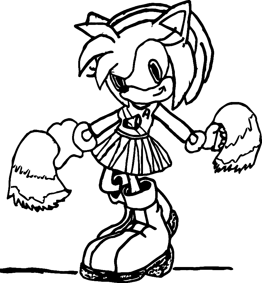 Amy Rose Coloring Pages Printable for Free Download