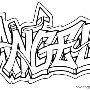 free graffiti coloring pages for kids