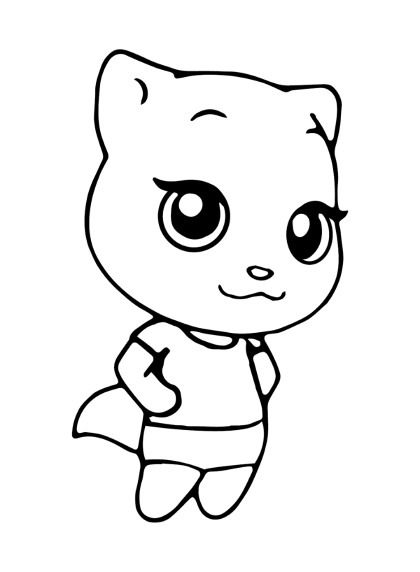 Talking Angela Coloring Pages Printable for Free Download