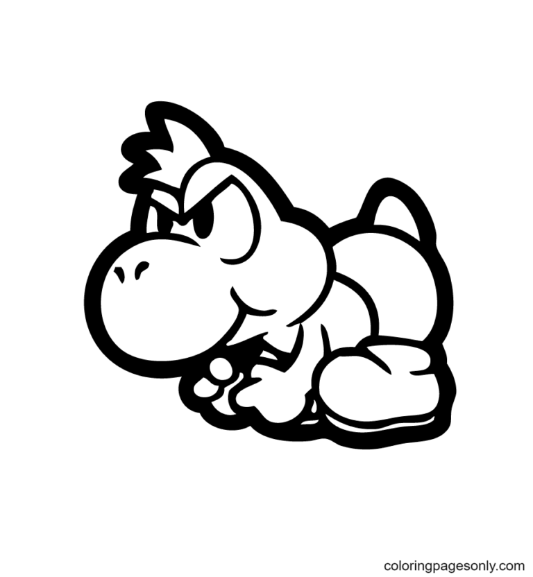 Yoshi Coloring Pages Printable for Free Download