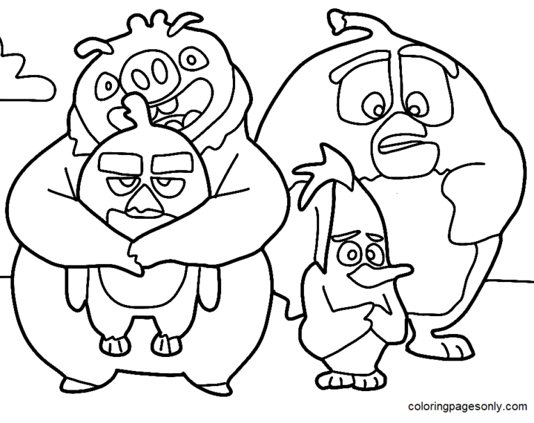 Angry Birds Movie Coloring Pages Printable for Free Download