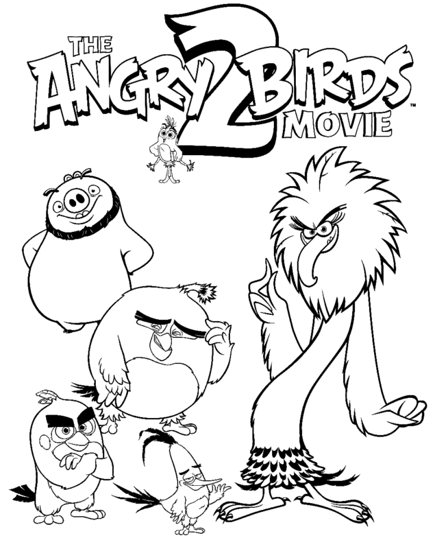 Angry Birds Movie Coloring Pages Printable for Free Download