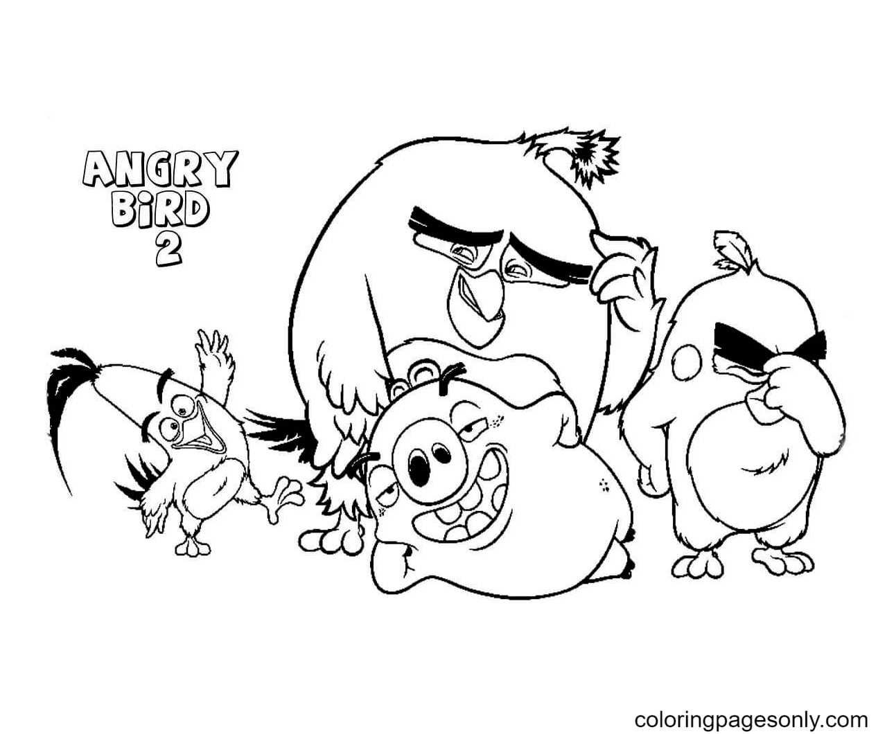angry bird christmas coloring pages