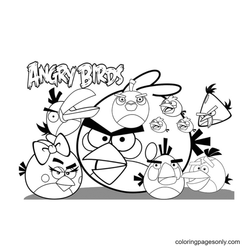 Angry Birds Coloring Pages Printable For Free Download