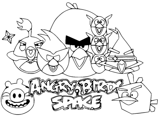 Angry Birds Space Coloring Pages Printable for Free Download