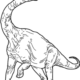 Brachiosaurus Coloring Pages Printable for Free Download