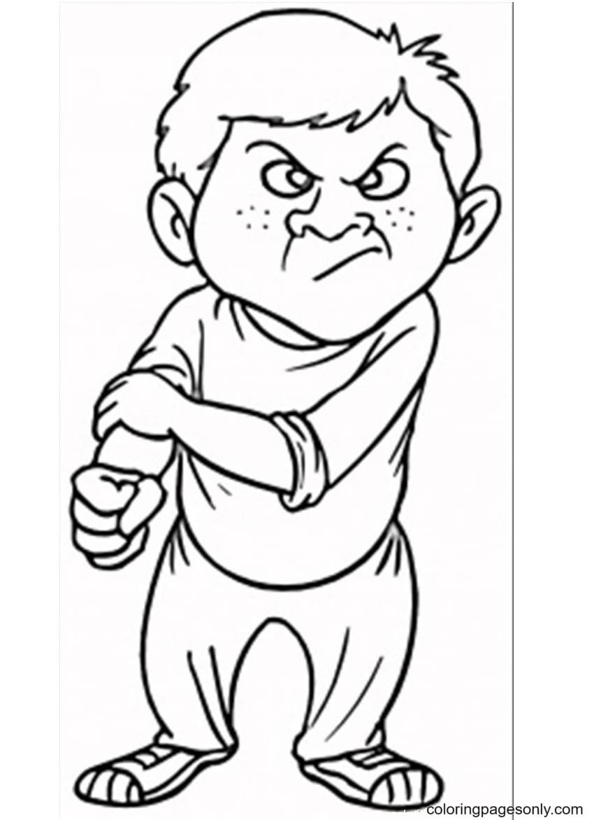 Scared Face Coloring Page