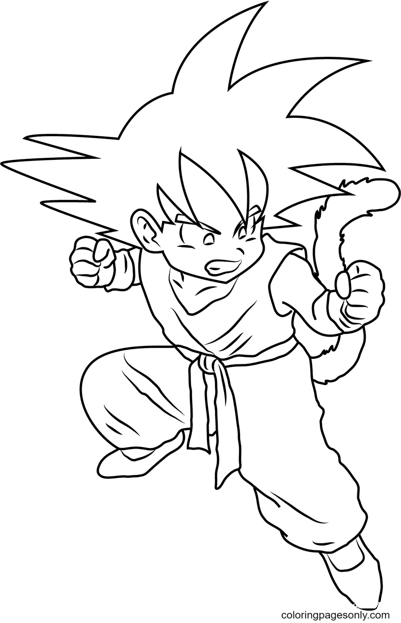 Son Gokoh Coloring Pages - Son Goku Coloring Pages - Coloring