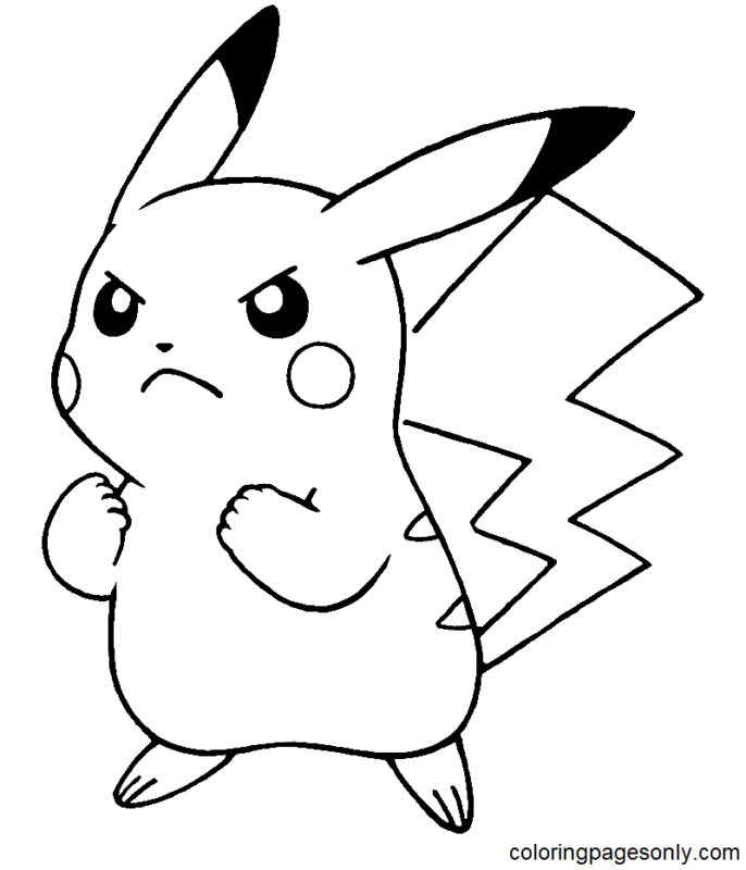 Pikachu Coloring Pages Printable for Free Download