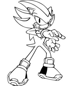 Shadow the Hedgehog Coloring Pages Printable for Free Download