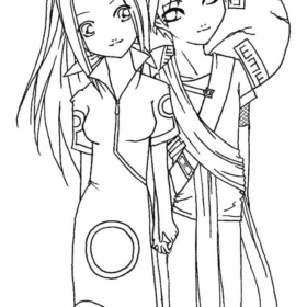 Anime Couple Coloring Pages Printable for Free Download