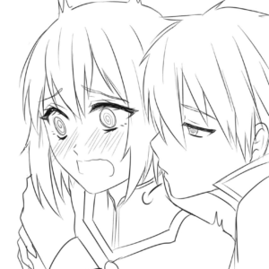 anime couple coloring pages to print