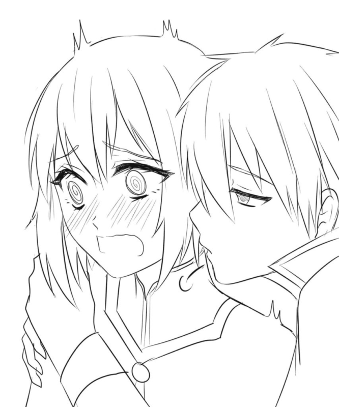 Anime Couple Coloring Pages Printable for Free Download