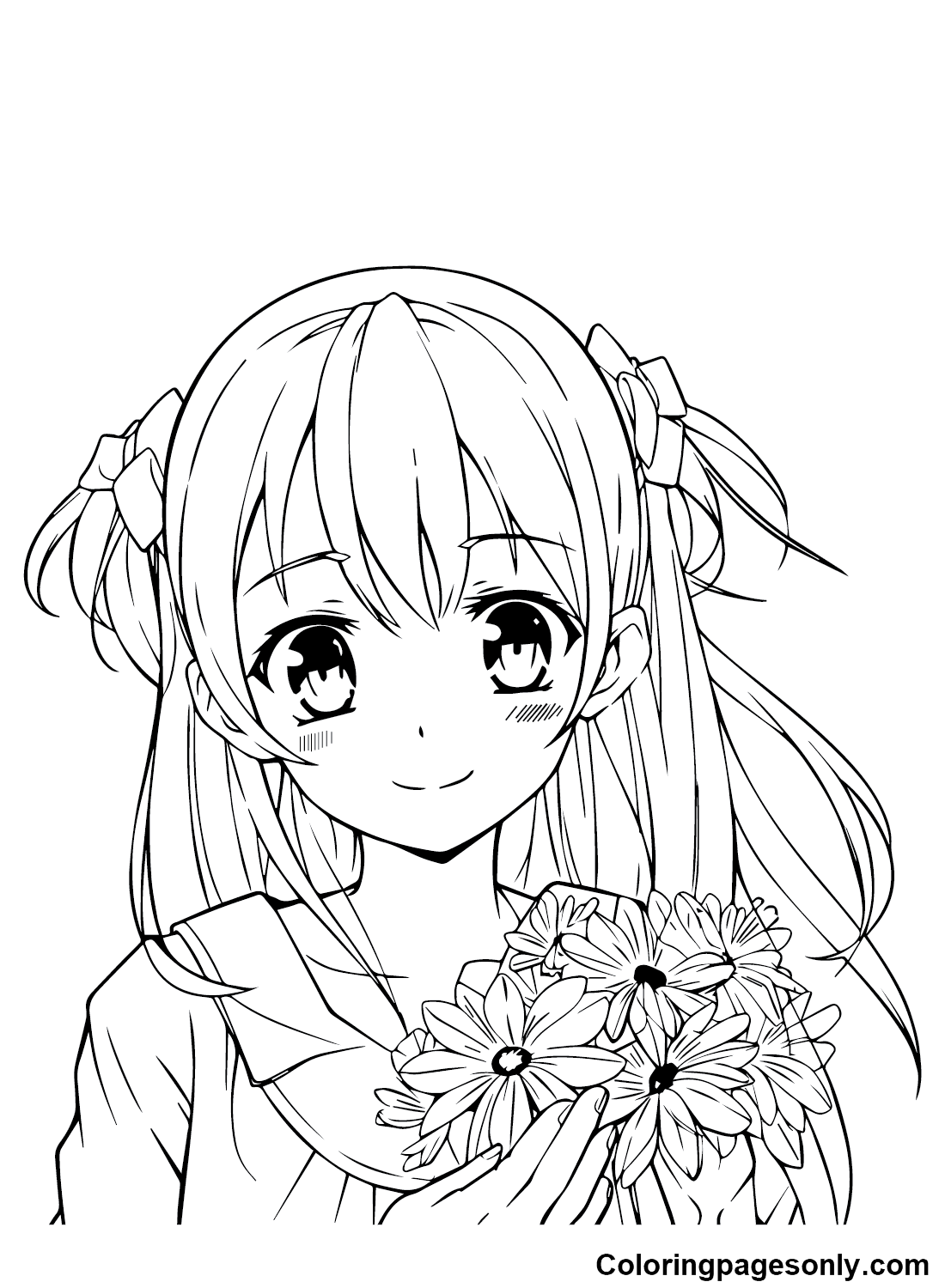 cute anime couple coloring pages