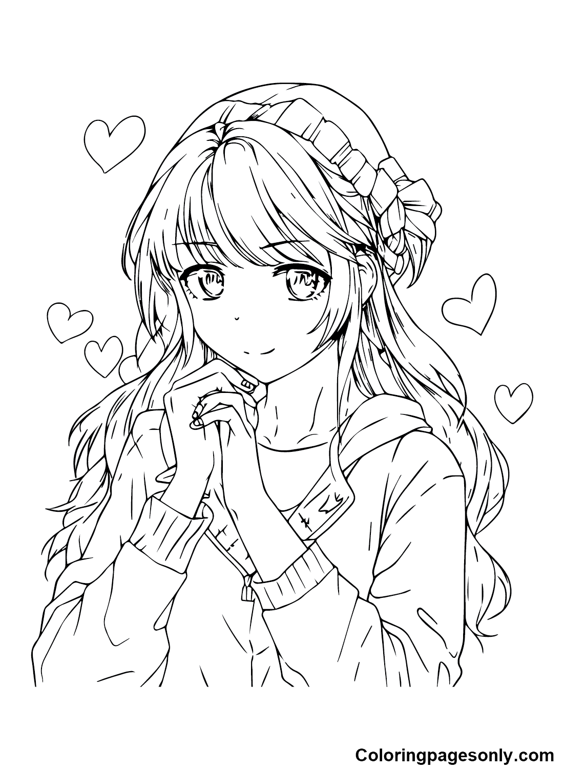 Find hd Cute Anime Girl Coloring Pages - Transparent Anime Line Art, HD Png  Download. To search and … | Coloring pages for girls, Anime lineart, Cute  coloring pages