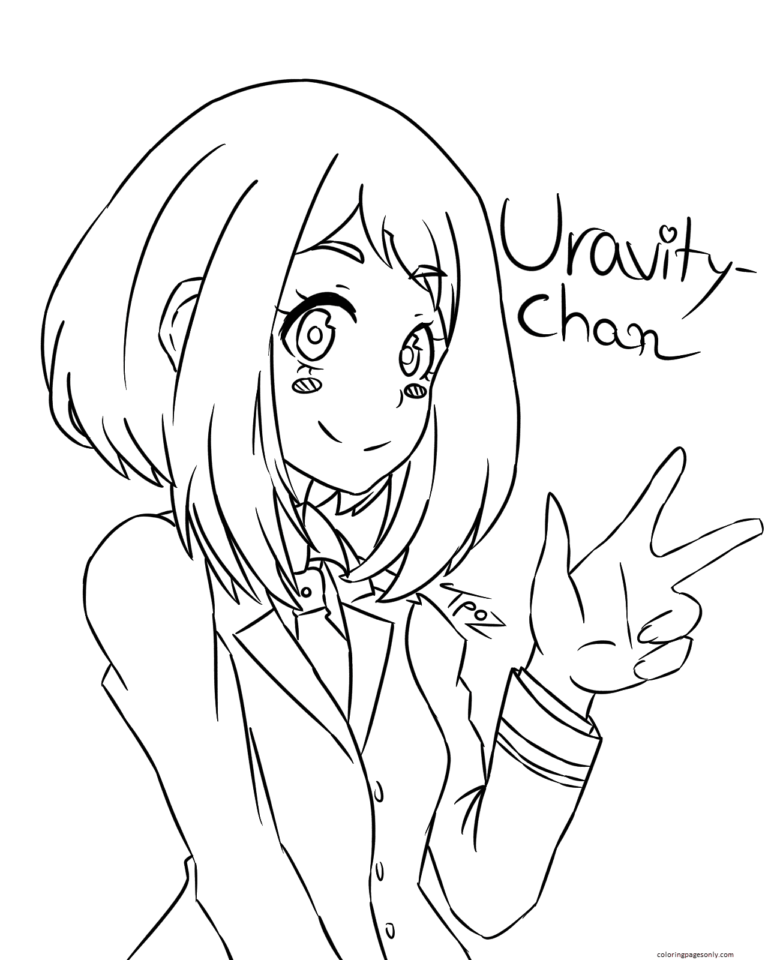 Uraraka Coloring Pages Printable for Free Download