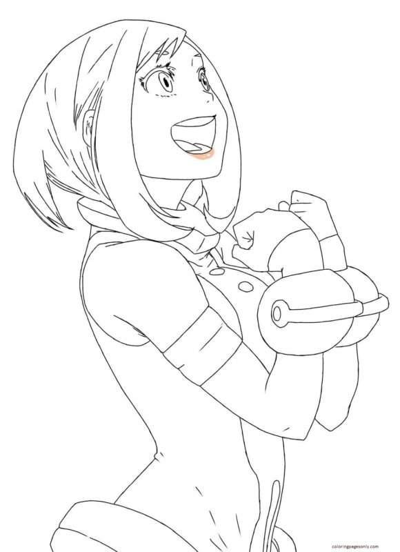 Uraraka Coloring Pages Printable for Free Download