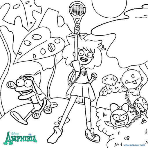 Amphibia Coloring Pages Printable for Free Download