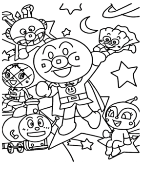 Anpanman Coloring Pages Printable for Free Download