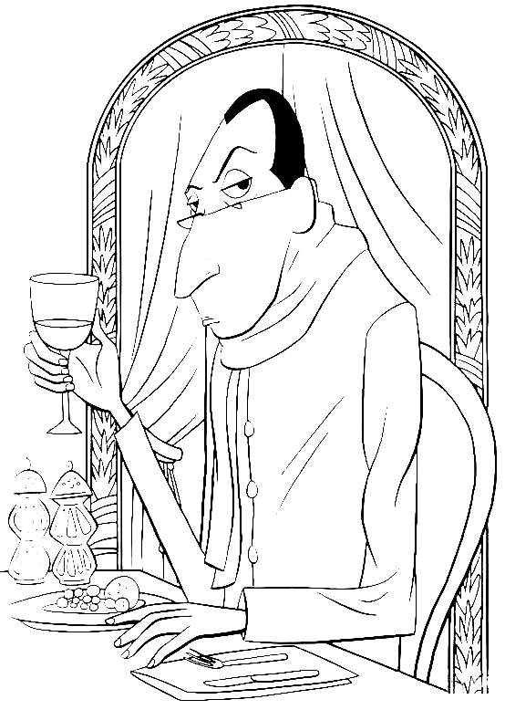 anton ego coloring page hard ratatouille