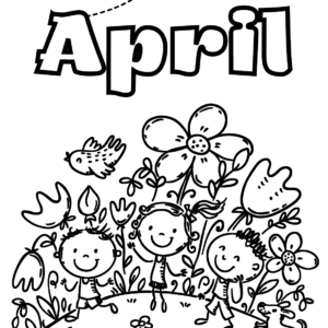 April Coloring Pages Printable for Free Download