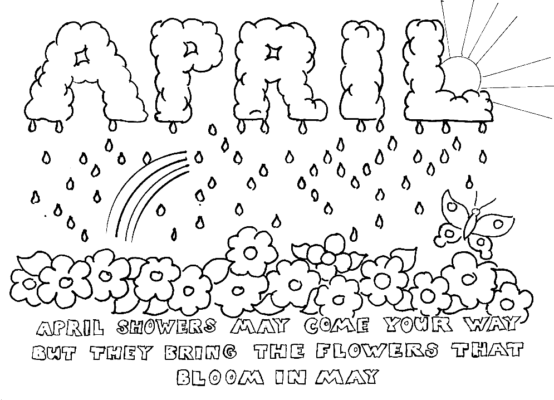 April Coloring Pages Printable for Free Download