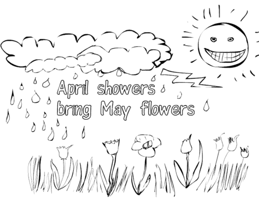 April Coloring Pages Printable for Free Download