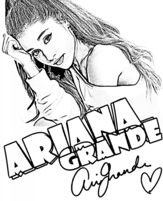 Ariana Grande Coloring Pages Printable for Free Download