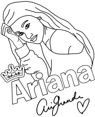 Ariana Grande Coloring Pages Printable for Free Download