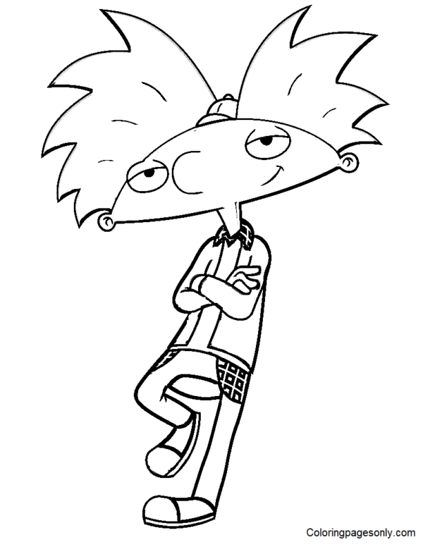 Hey Arnold! Coloring Pages Printable for Free Download