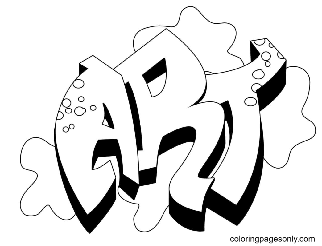 Graffiti Coloring Pages Printable for Free Download