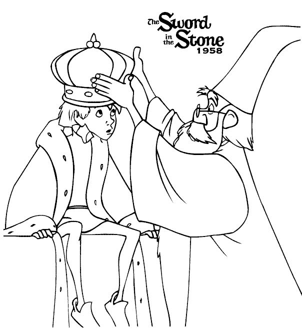 the sword in the stone coloring pages