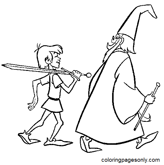 Sword in the Stone Coloring Pages Printable for Free Download