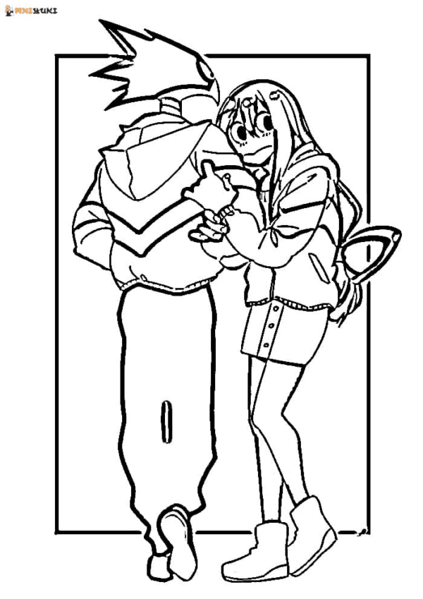 Anime Couple Coloring Pages Printable for Free Download