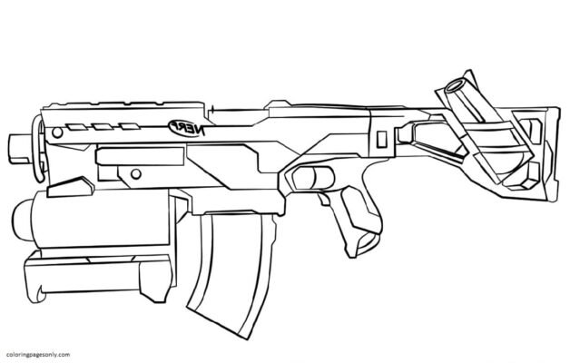 Gun Coloring Pages Printable for Free Download