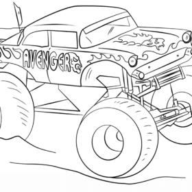 Monster Truck Coloring Pages Printable for Free Download