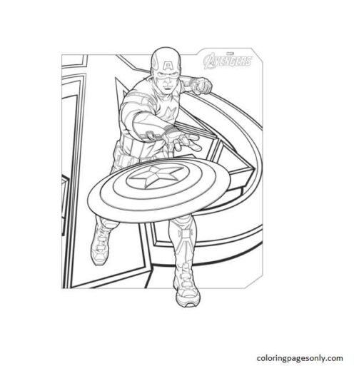 Captain America Coloring Pages Printable for Free Download