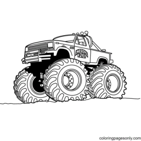 Monster Truck Coloring Pages Printable for Free Download