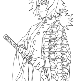 Giyu Tomioka Coloring Pages Printable for Free Download