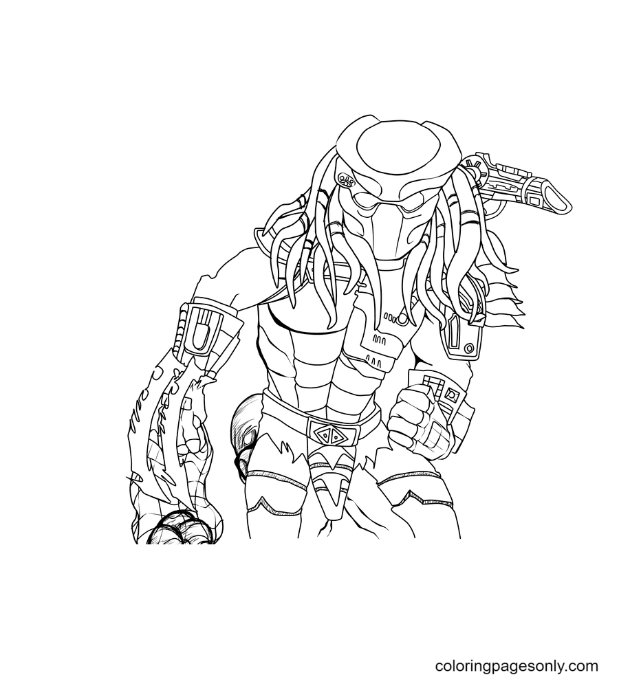 predator mask coloring pages