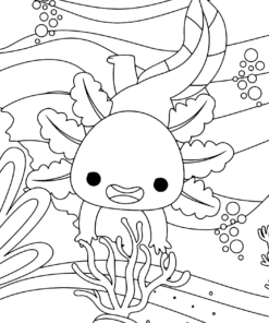 Axolotl Coloring Pages Printable for Free Download