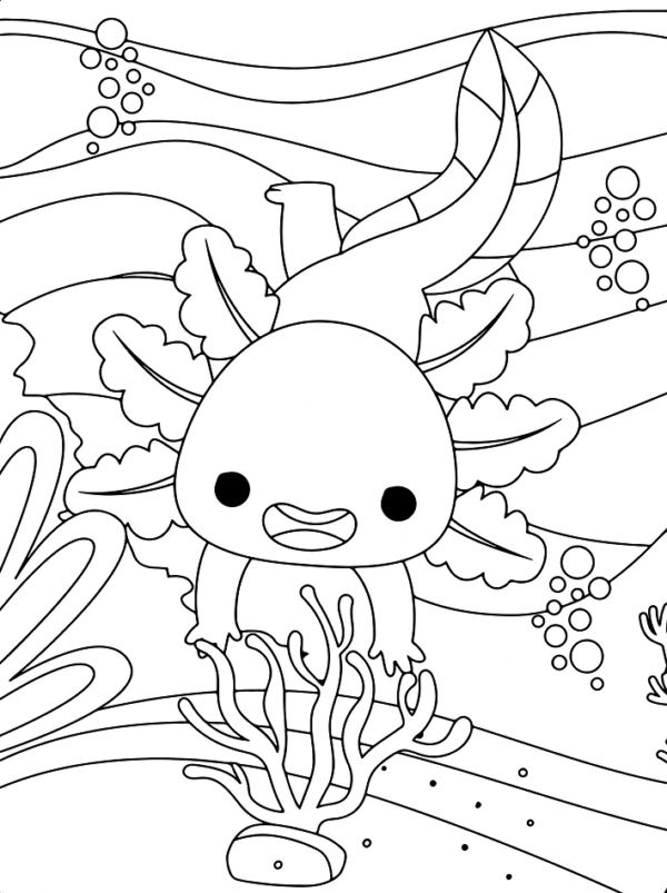 Axolotl Coloring Pages Printable for Free Download