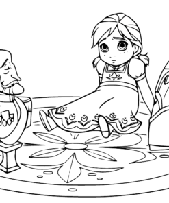 baby anna frozen coloring pages