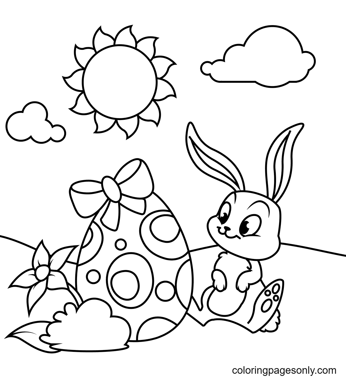 Easter Bunny Coloring Pages Printable for Free Download
