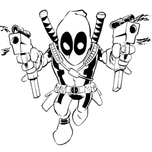 Deadpool Coloring Pages Printable for Free Download