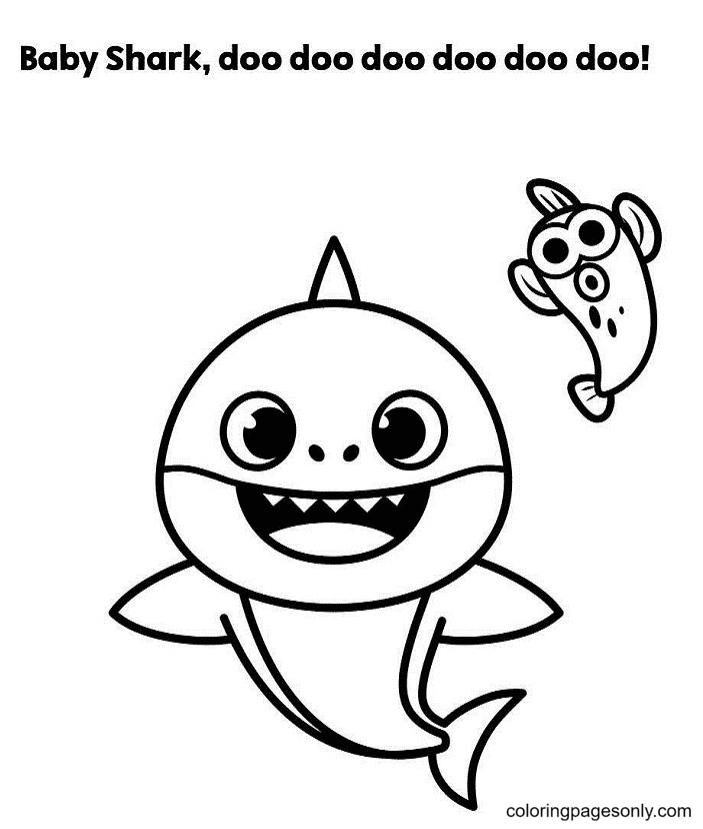 Baby Shark Coloring Pages Printable for Free Download