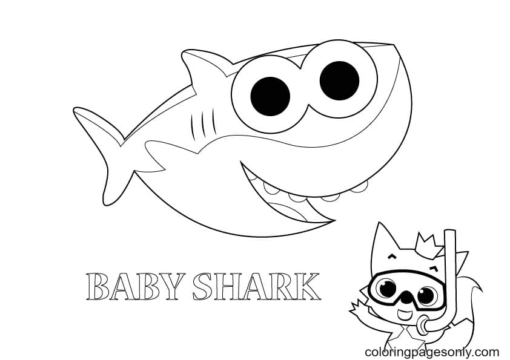 Baby Shark Coloring Pages Printable for Free Download