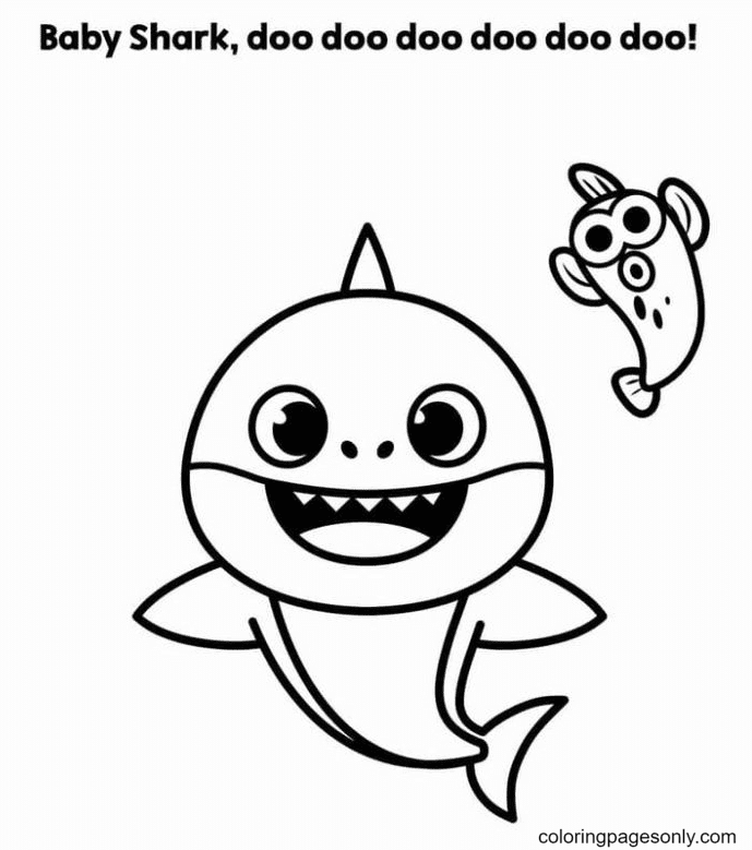 Baby Shark Coloring Pages Printable for Free Download