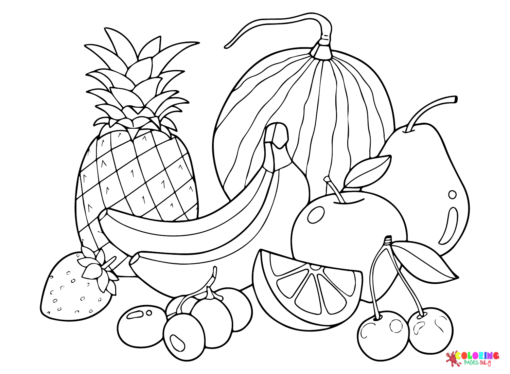 Bananas Coloring Pages Printable for Free Download